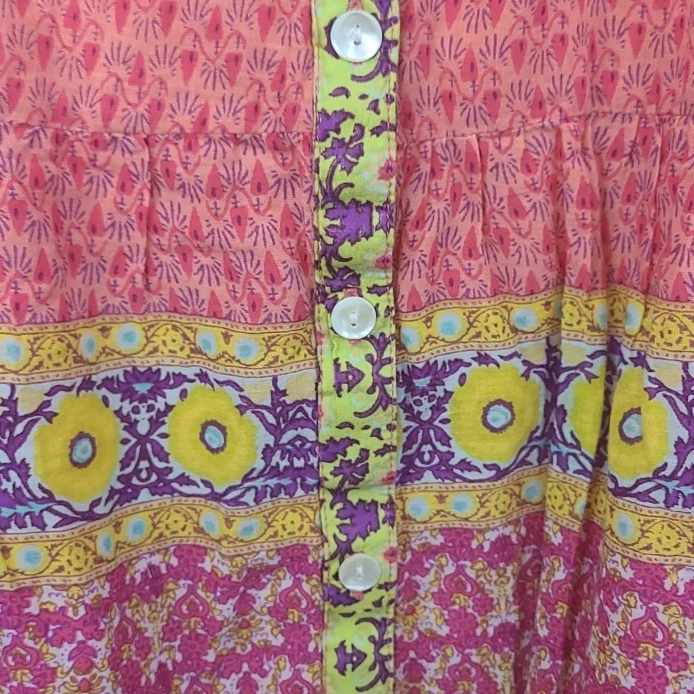 Y2K Vintage Cottagecore Romantic Cami Dress Summer Sundress in Floral Pink Multi - Picture 2 of 8